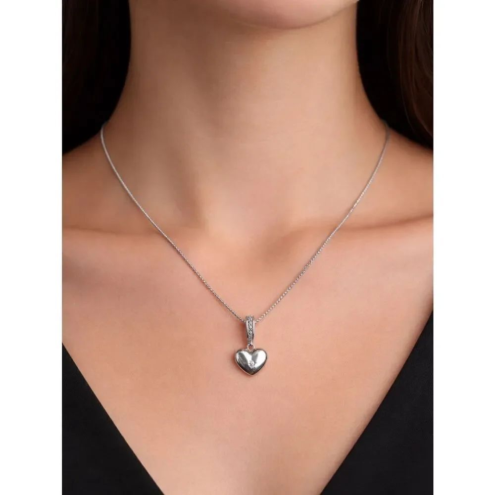 Pandora ALE 925 Sterling Silver “Always Be In My Heart” Openable Locket Necklace